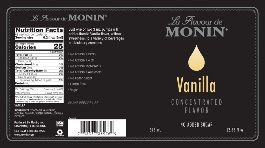 Monin Vanilla Concentrated Flavor